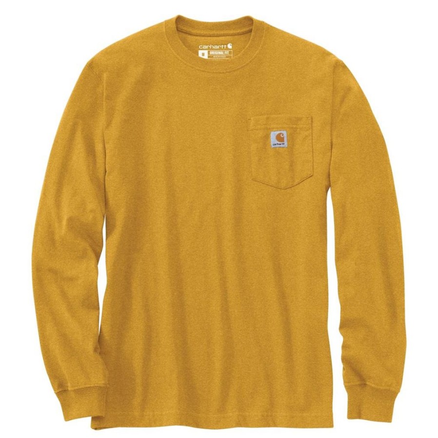 Clothing Carhartt | Men'S Carhartt Long Sleeve Workwear Pocket T-Shirt